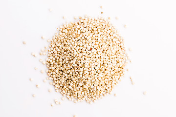 Image showing Pile of quinoa grain on a white background 