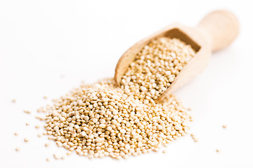 Image showing Pile of quinoa grain on a white background 