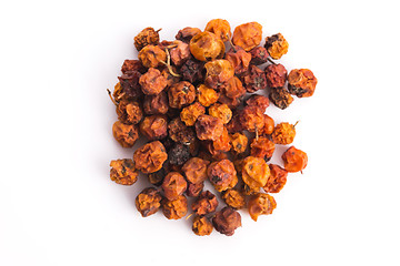 Image showing Dried rowan berries on a white background 