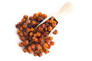 Image showing Dried rowan berries on a white background 