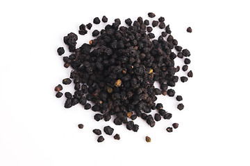 Image showing Dried elderberry fruits