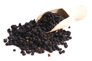 Image showing Dried elderberry fruits