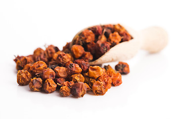 Image showing Dried rowan berries on a white background 
