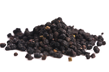 Image showing Dried elderberry fruits