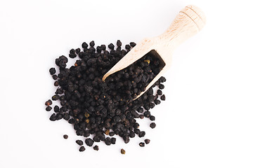 Image showing Dried elderberry fruits