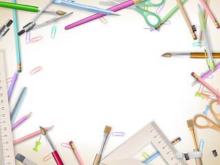 Image showing School supplies on white. EPS 10