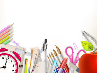 Image showing School supplies on white. EPS 10