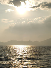 Image showing Sun, sea and clouds