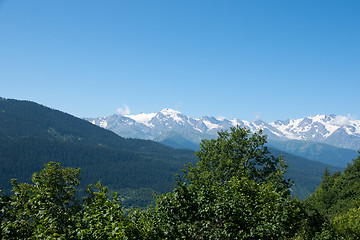 Image showing Hiking in mountain