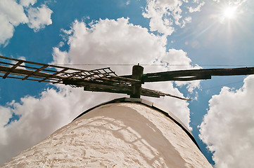 Image showing Forefront of the blades of a traditional windmill