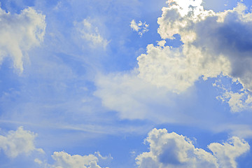 Image showing Blue sky with white clouds