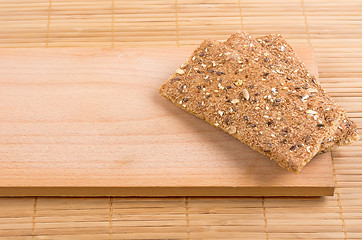 Image showing Crispbread with seeds.