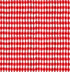 Image showing Seamless tileable texture - red checkered tablecloth fabric