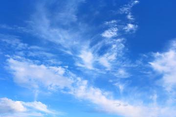 Image showing Blue sky with white clouds