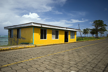 Image showing yellow building caribbean seaside