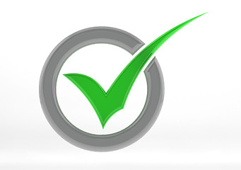 Image showing Green check mark with circle