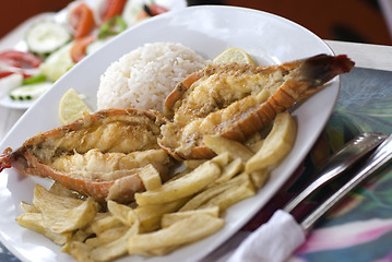 Image showing caribbean lobster tails