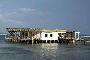 Image showing restaurant bar over the sea