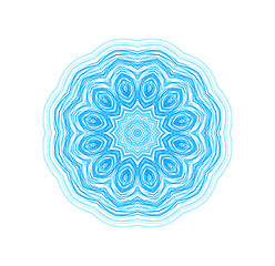 Image showing Abstract blue concentric pattern 