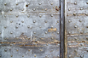 Image showing  cross lombardy   arsago seprio   knocker in a  door   wood ital