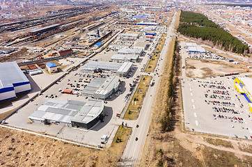 Image showing Group of car shops and railway node. Tyumen.Russia