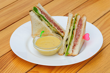 Image showing Club sandwiches