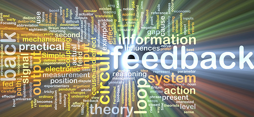 Image showing feedback wordcloud concept illustration glowing