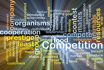 Image showing competition wordcloud concept illustration glowing