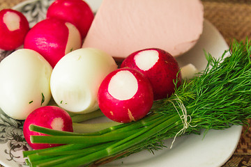 Image showing Ingredients for salad. 