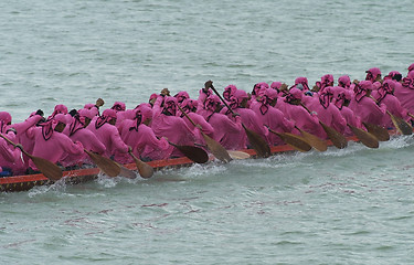 Image showing Longboat racing