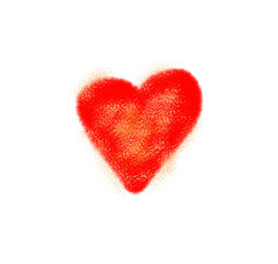 Image showing Abstract red heart on white background