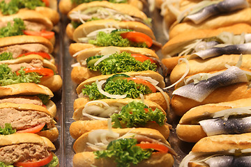 Image showing Fresh sandwiches 