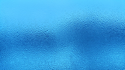 Image showing Water drops on glass