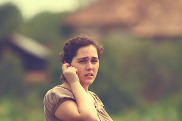 Image showing young woman outdoor portrait