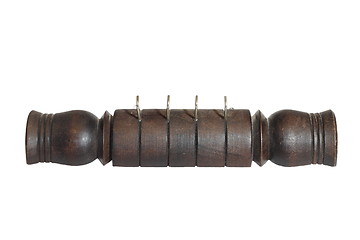 Image showing very old wooden hanger