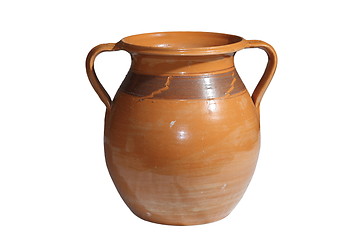 Image showing clay jug over white