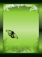 Image showing green gradient floral