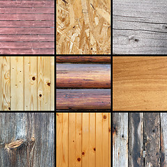 Image showing collection of textured woods