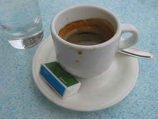 Image showing Espresso & water