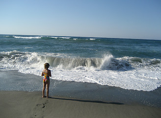 Image showing Girl at the beach, Crete