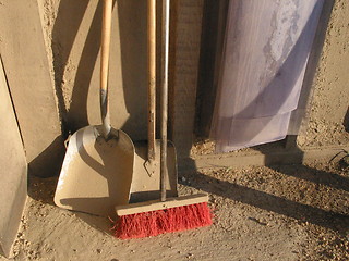 Image showing Broom & shovel