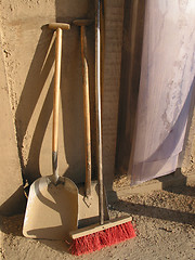 Image showing Broom & shovel