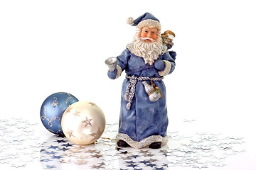 Image showing Blue Santa