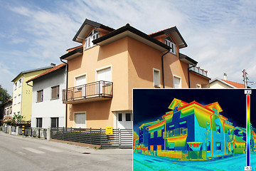 Image showing Thermovision image on House