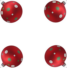 Image showing Four Christmas Tree Balls