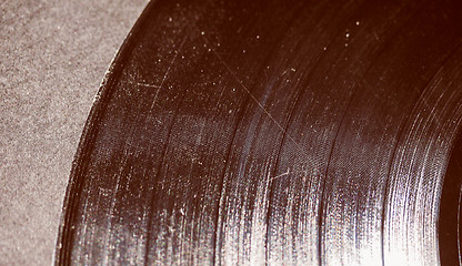 Image showing Retro look Scratched record