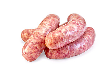 Image showing Sausages pork raw