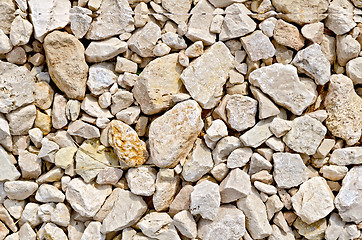 Image showing Crushed sandstone on road