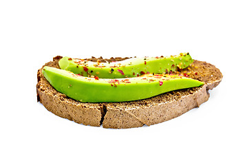 Image showing Sandwich with avocado and spices