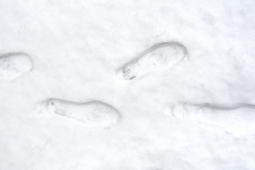 Image showing Tracks person in snow